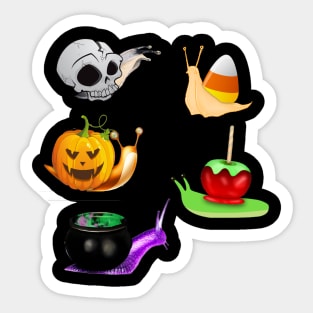 Hallloween Snails Sticker